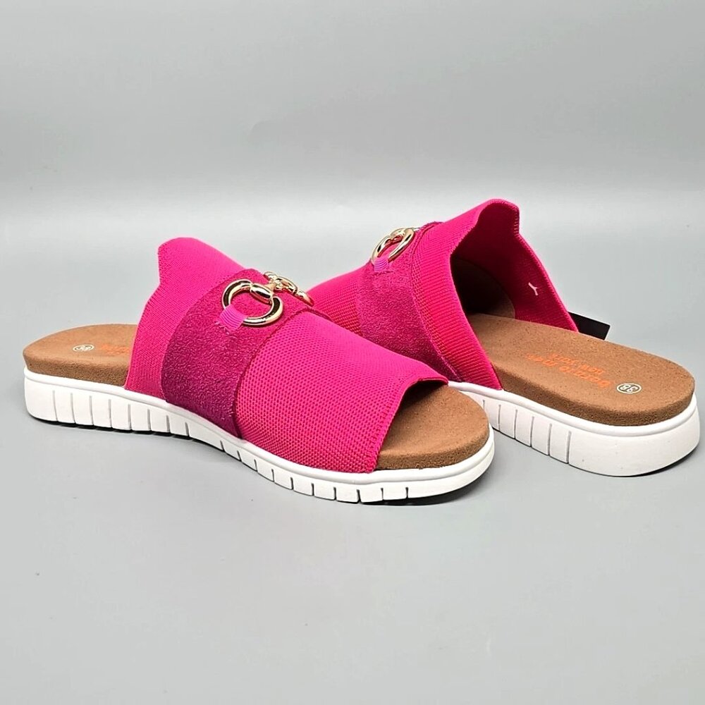 Bernie Mev Monaco Sporty Slide Sandals Open Toe Casual Women's Size 7.5/38 - Picture 2 of 12